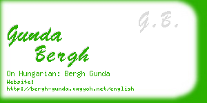 gunda bergh business card